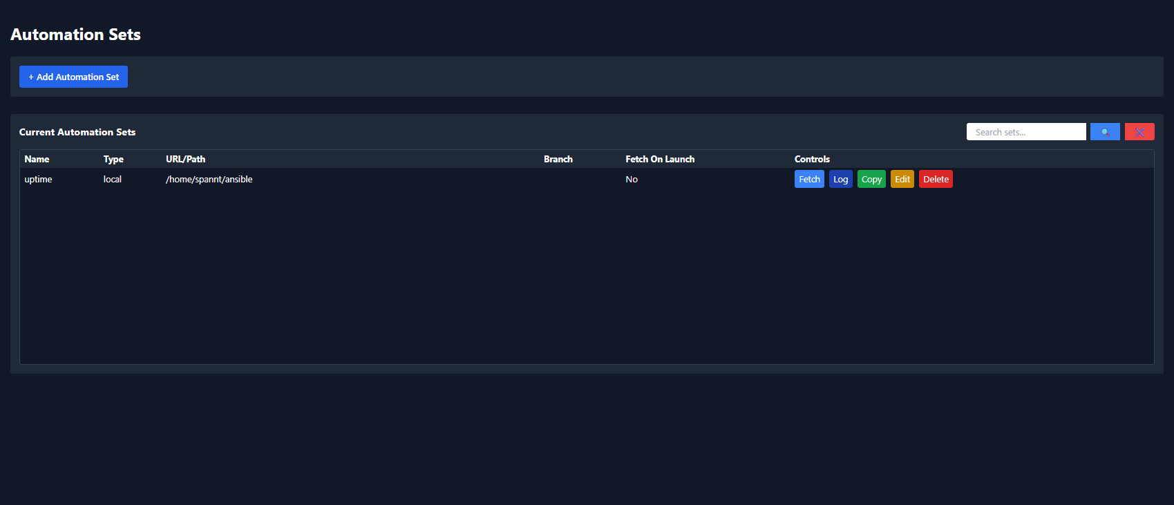 Main dashboard screenshot