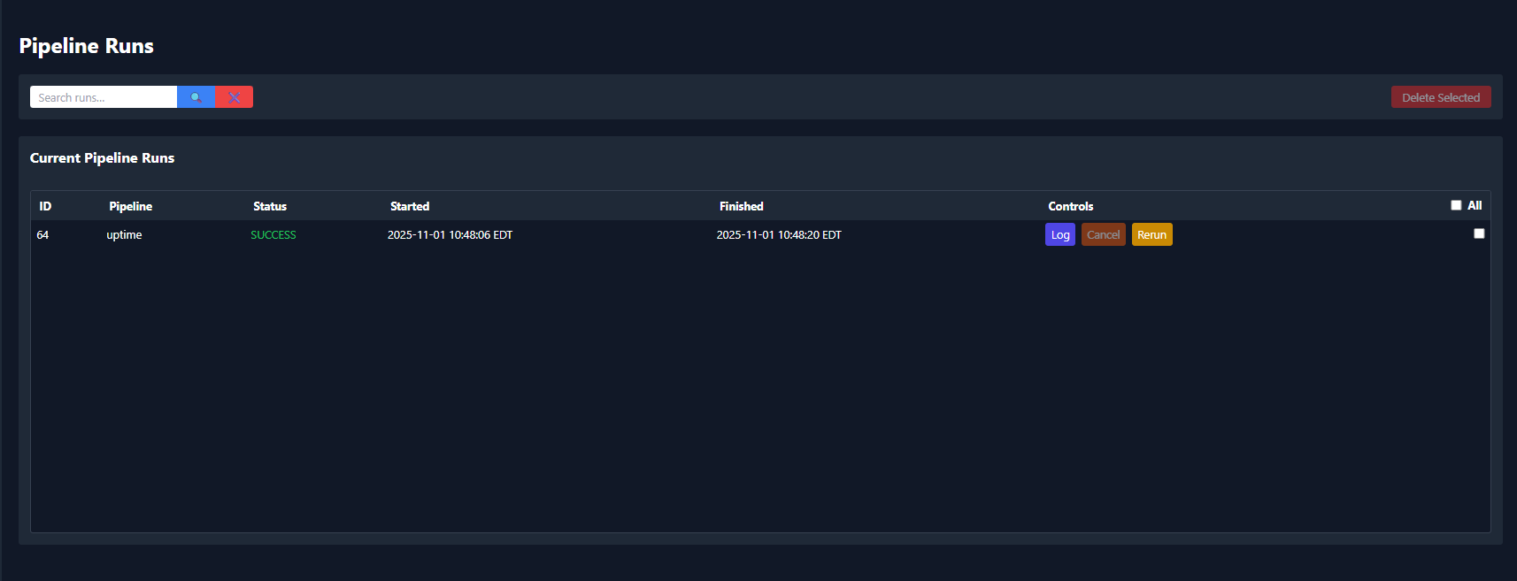 Main dashboard screenshot