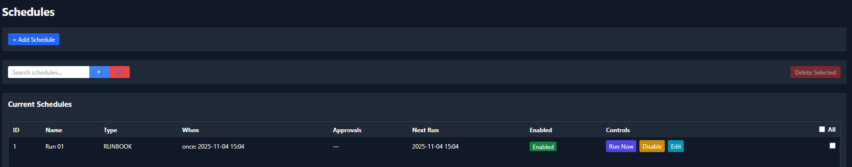 Main dashboard screenshot